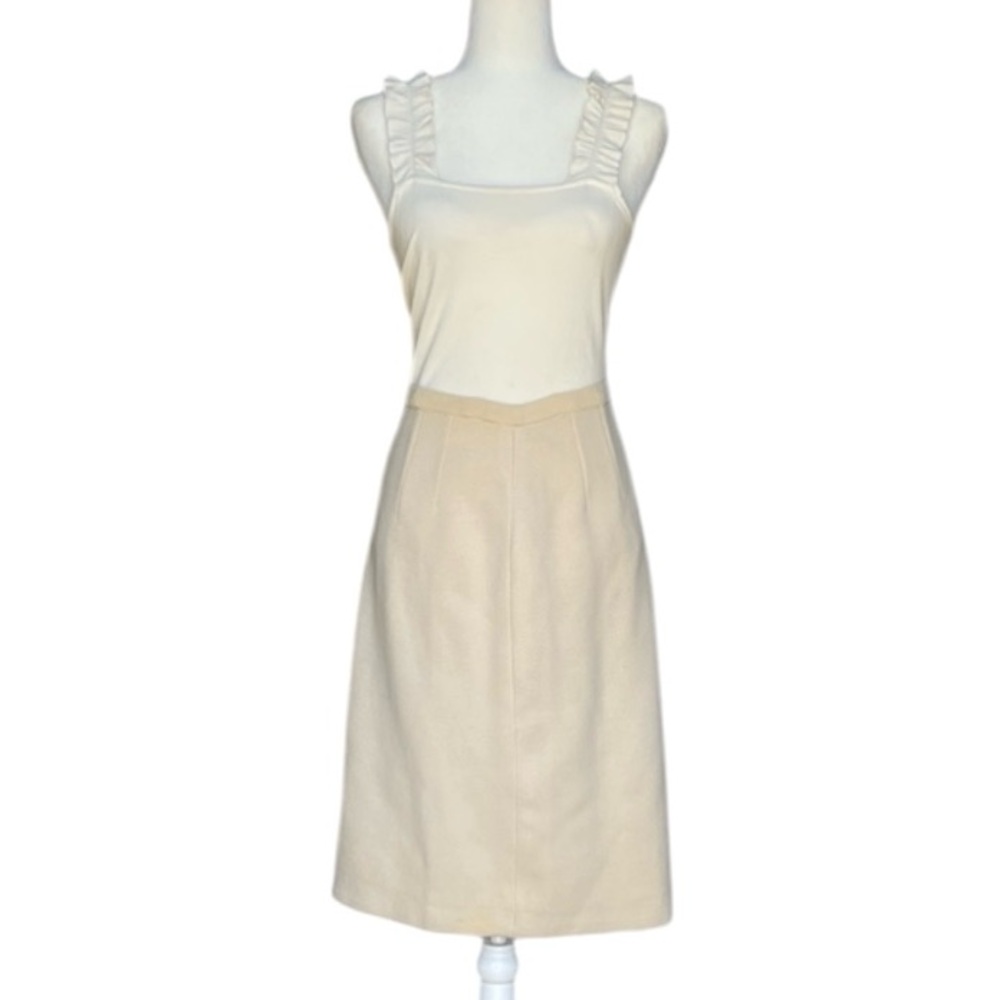 Vintage 1960’s Marco Polo Elegant Cream Pencil Skirt Wool Skirt Retro Office